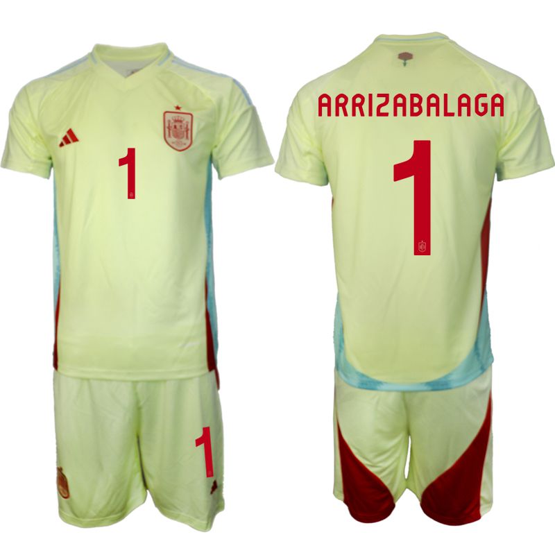 Men 2024-2025 Season Spain away green #1 Soccer Jersey1